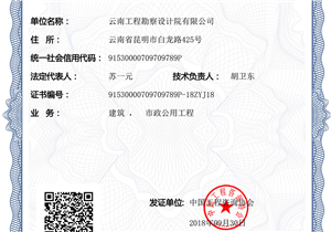 工程咨询甲级资信证书